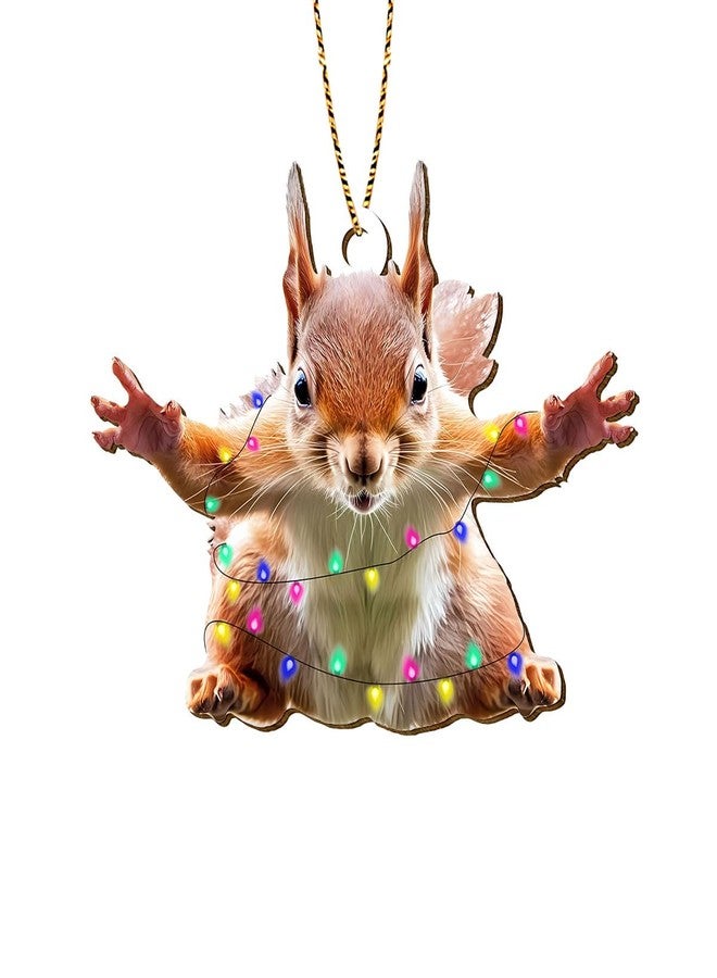 GENANY Vacation Movie Squirrel Christmas Ornament, Flying Squirrel Hanging Ornaments 2025, Wooden Keepsake, Christmas Funny Gifts for Men Women Animal Lovers, Vacation Movie Themed Decorations - Image 1